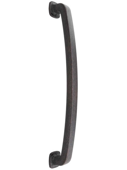 Belcastel Flat-Bottom Appliance Pull - 12 inch Center-to-Center in Distressed Oil Rubbed Bronze.